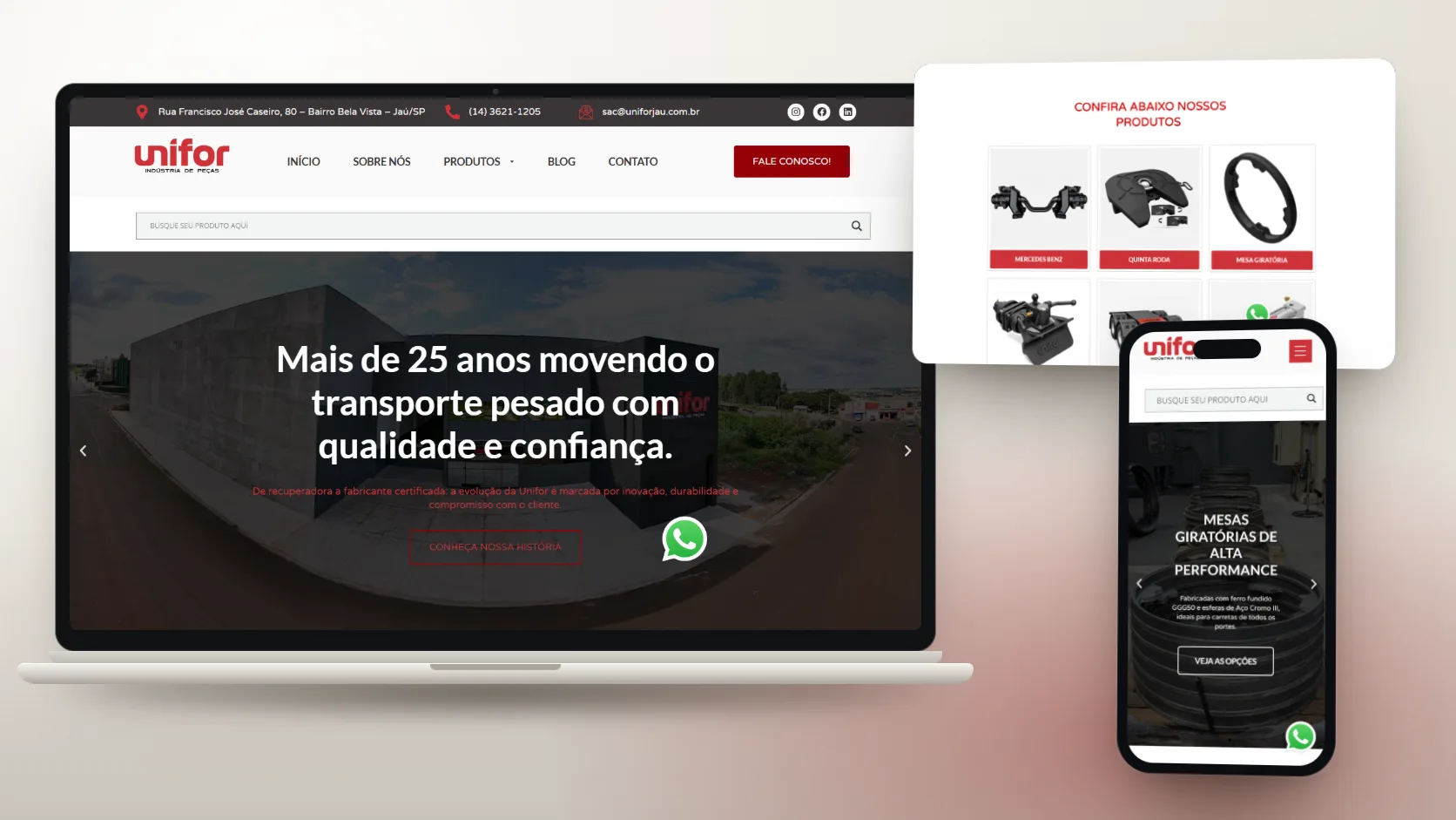 Projeto da Moinho para Unifor Indústria de Peças